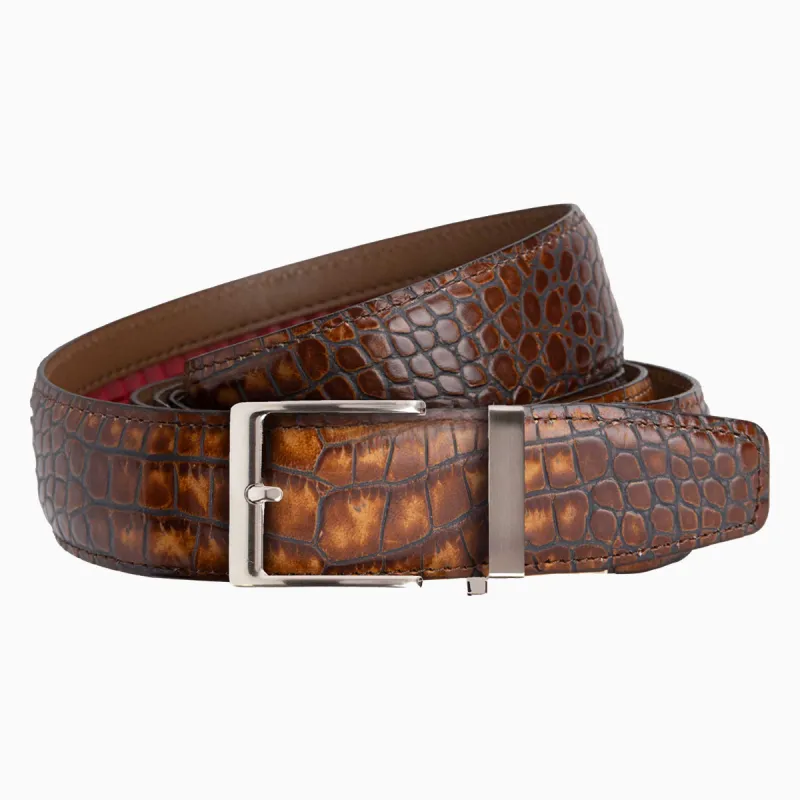 Kayiman Brown V2 Luxury Ratchet Belt 1.575" [40mm] sold by Nexbelt