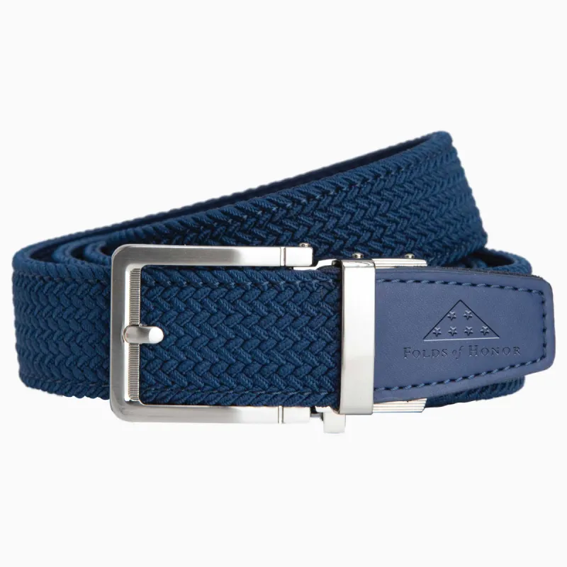 FoH Braided Navy Stamped Tip Golf Ratchet Belt 1 3/8" Strap [35mm] sold by Nexbelt
