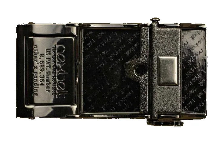 Shield Gunmetal Beveled Golf Buckle, Fits 1 3/8" Straps sold by Nexbelt product image thumbnail 2