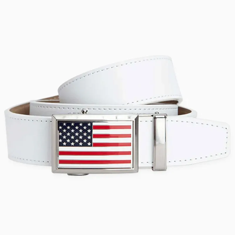 Heritage USA Flag, White Golf Ratchet Belt 1.38" [35mm] sold by Nexbelt