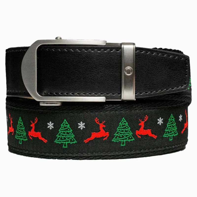 Hampton Reindeer Golf Ribbon Ratchet Belt 1.38" [35mm] sold by Nexbelt