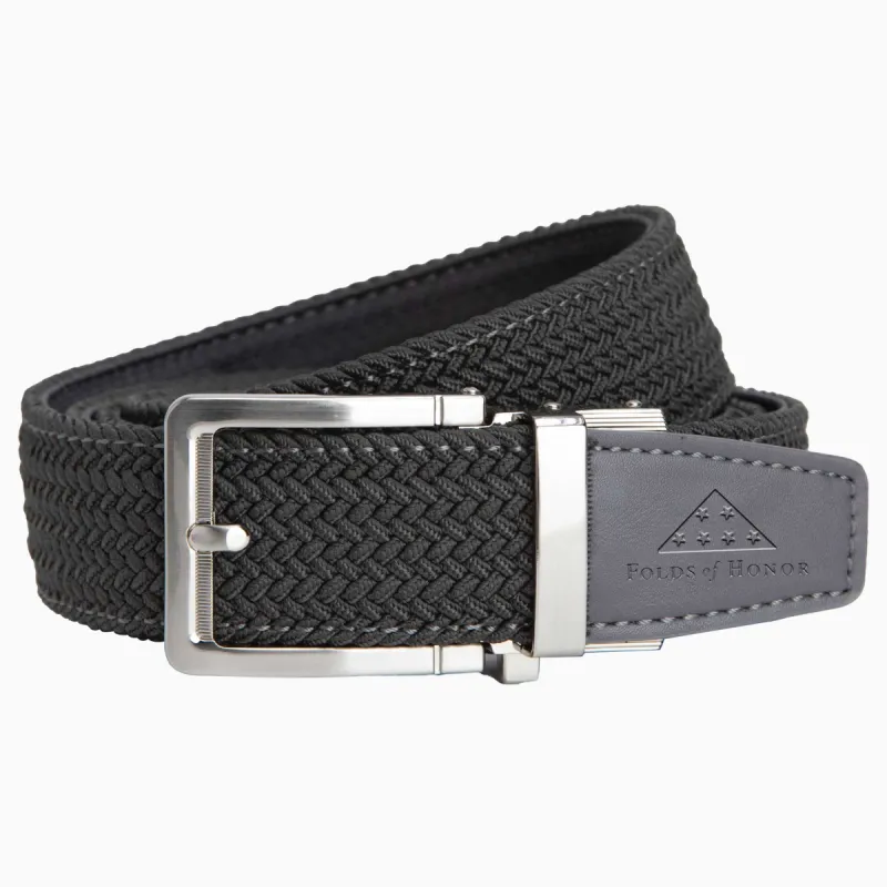 FoH Braided Grey Stamped Tip Golf Ratchet Belt 1 3/8" Strap [35mm] sold by Nexbelt