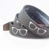 Bryan Bros Grey Embroidered Golf Belt 1.38" [35mm] sold by Nexbelt