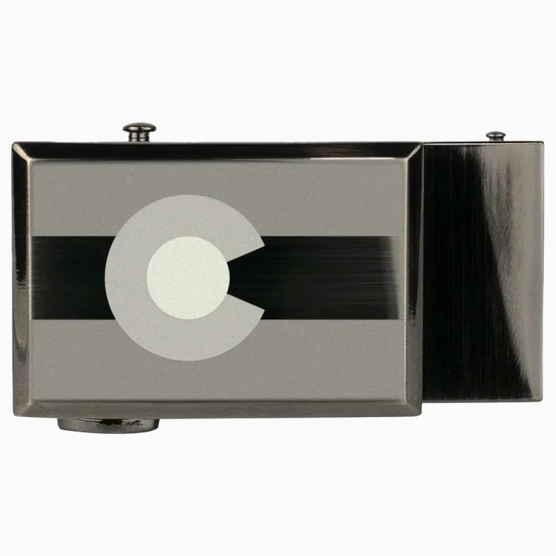 Colorado Shield Gunmetal Beveled Buckle, Fits 1 3/8" Strap [35mm] sold by Nexbelt