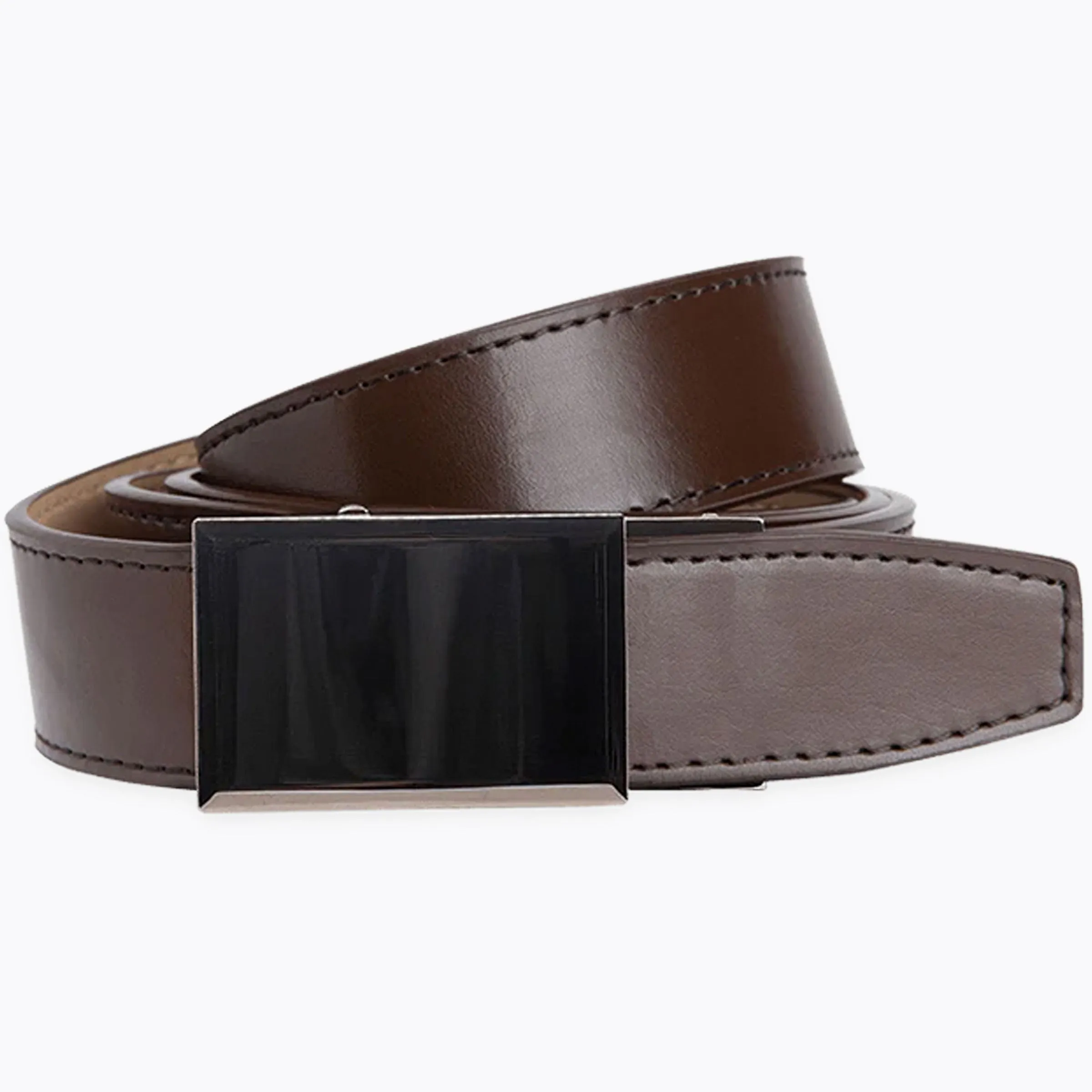 Shield V.3 Espresso, 1 3/8" Strap, Custom Dress Belt sold by Nexbelt