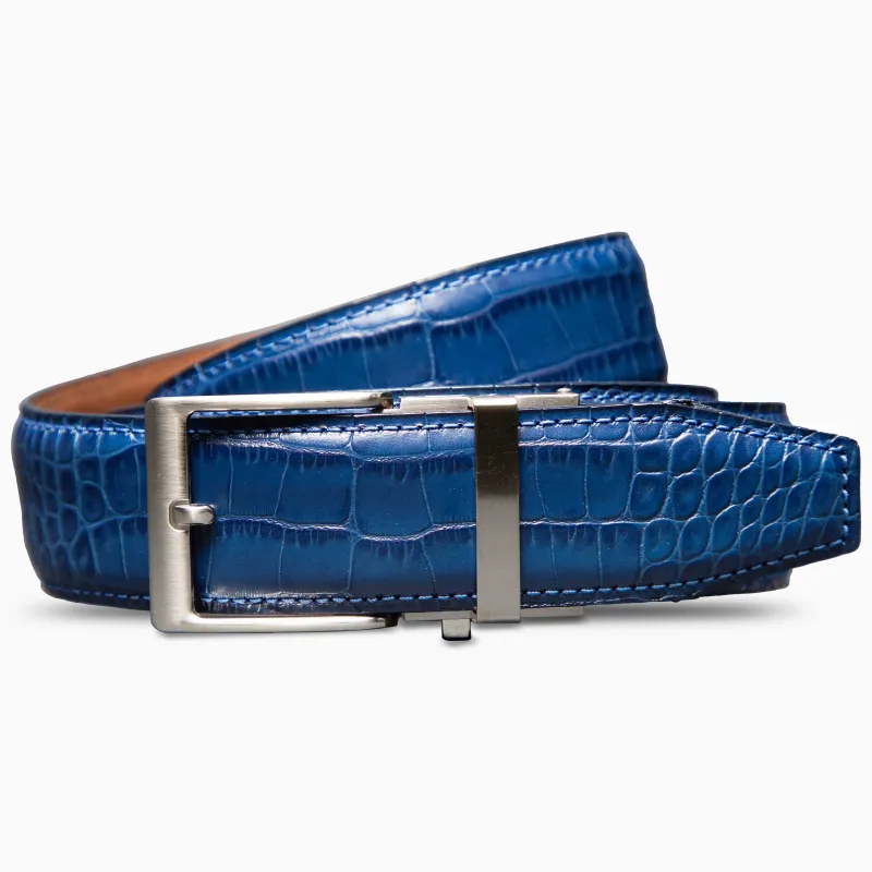 Kayiman Navy Luxury Ratchet Belt 1.575" [40mm] sold by Nexbelt