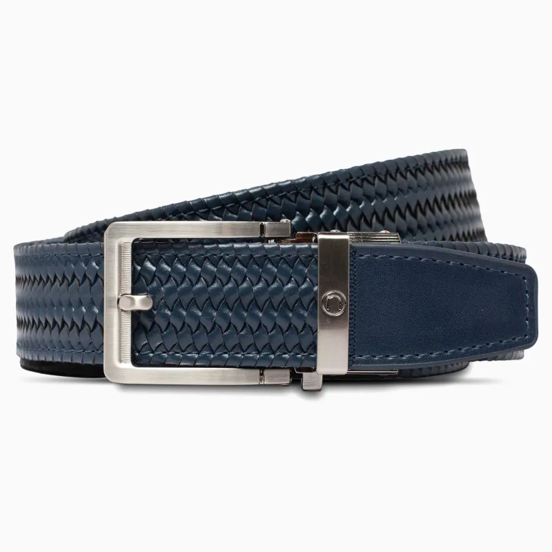Braided Navy Leather Golf Ratchet Belt 1.38" [35mm] sold by Nexbelt