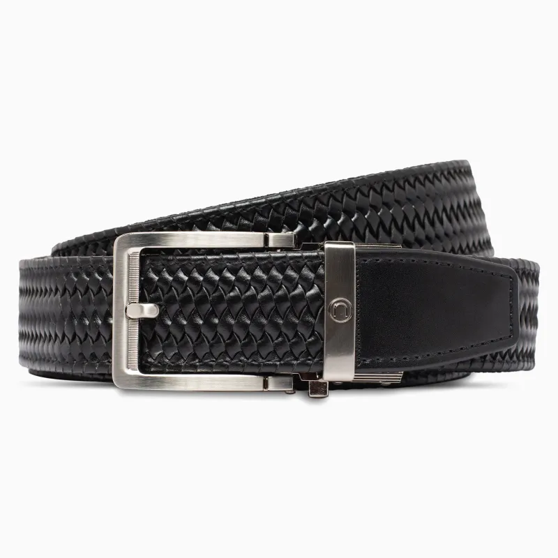 Braided Black Leather Golf Ratchet Belt 1.38" [35mm] sold by Nexbelt