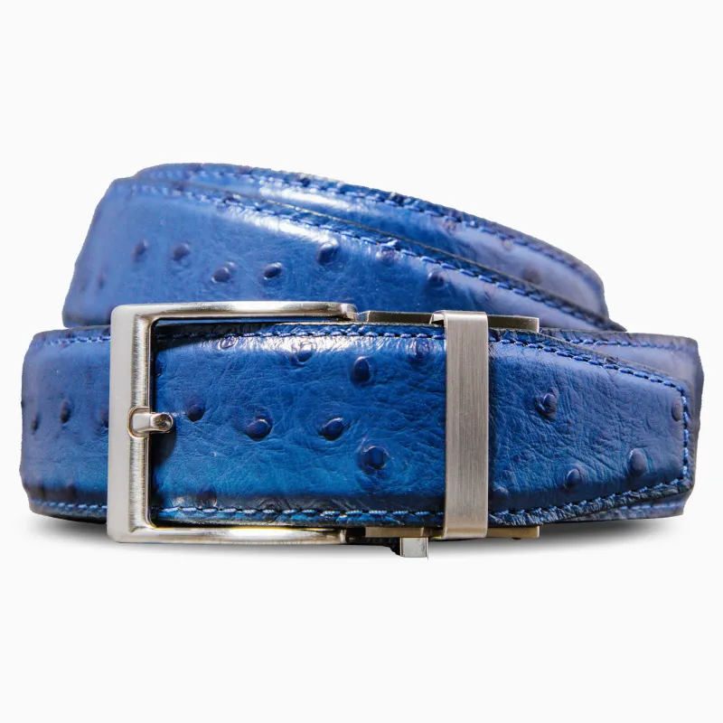 Ostrich Navy Luxury Ratchet Belt 1.575" Strap [40mm] made by Nexbelt