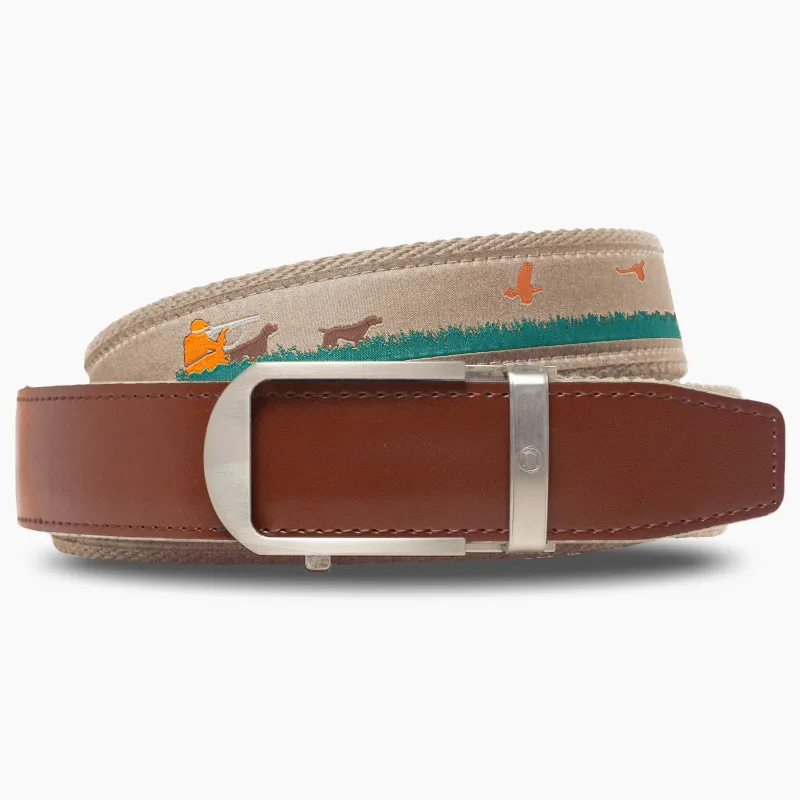 Hunter Tan Outdoor Ribbon Ratchet Belt 1.38" [35mm] made by Nexbelt