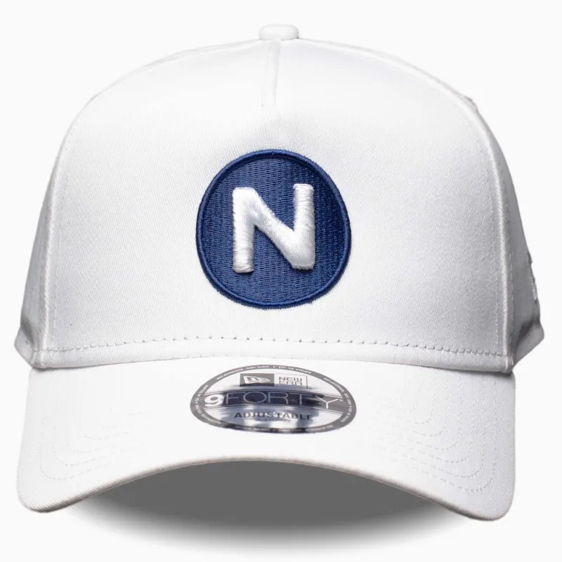 Nexbelt Icon Logo New Era 9FORTY Snapback Hat – White made by New Era