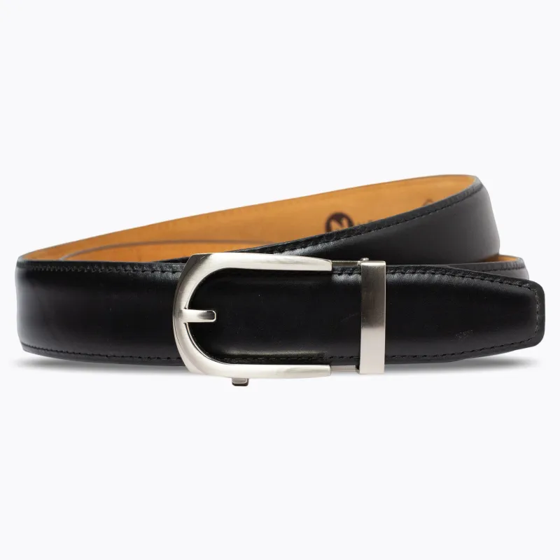 The Continental Americana Belt, Black – Oil-Tanned Harness Leather Strap, 1 3/8" [35mm] made by Nexbelt