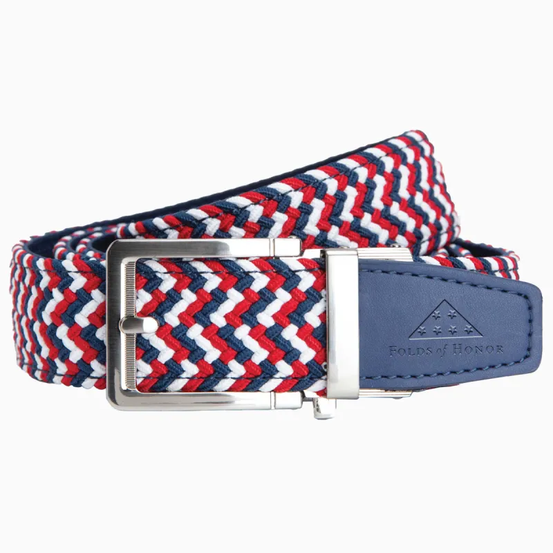 FoH Braided Liberty Stamped Tip Golf Ratchet Belt 1 3/8" Strap [35mm] sold by Nexbelt