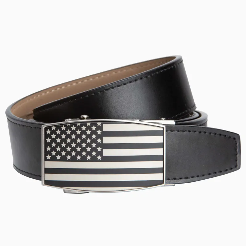 USA Flag Black Aston Black Golf Ratchet Belt 1.38" [35mm] sold by Nexbelt