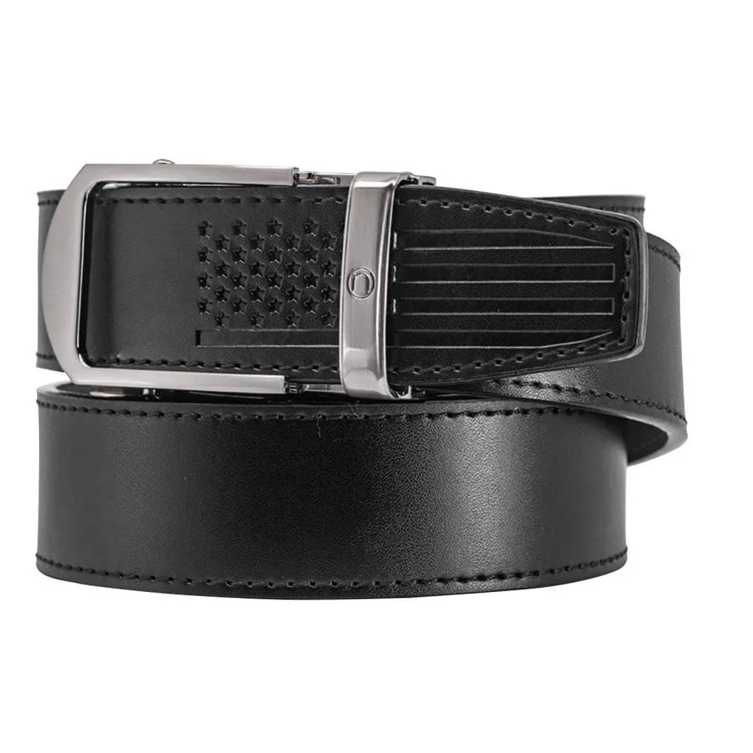 Smooth Black USA Flag Tip Belt Debossed sold by Nexbelt product image thumbnail 3