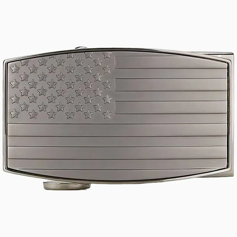 USA Flag Embossed Pewter Aston EDC Buckle, Fits 1.38" [35mm] Strap made by Nexbelt