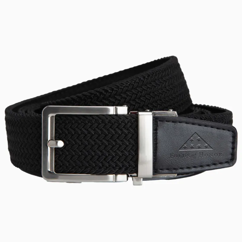 FoH Braided Black Stamped Tip Golf Ratchet Belt 1 3/8" Strap [35mm] sold by Nexbelt