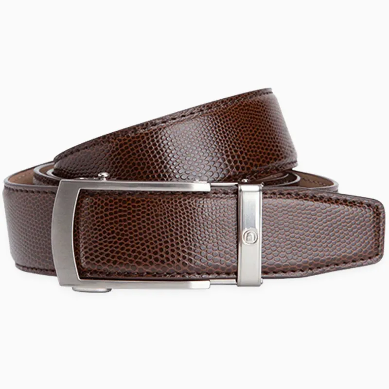 Camden Brown Lizard Skin Ratchet Belt 1 3/8" Strap [35mm] sold by Nexbelt