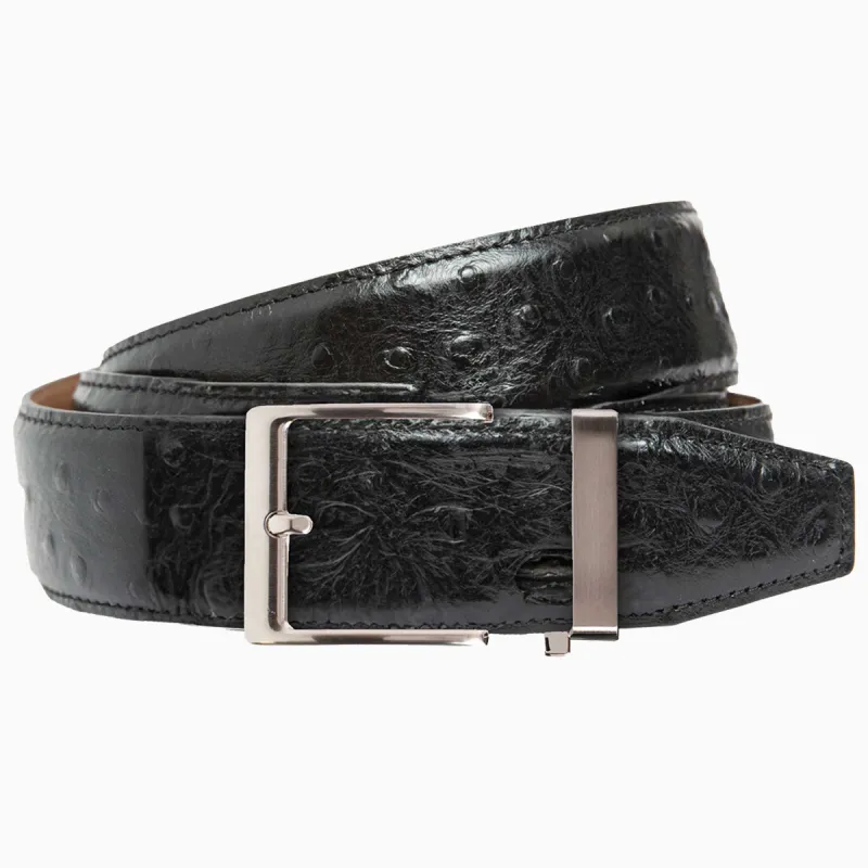 Ostrich Black Dress Ratchet Belt 1.575" Strap [40mm] sold by Nexbelt