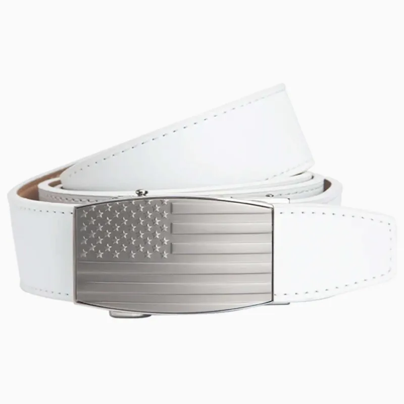 USA Embossed Pewter Flag Golf Ratchet Belt 1.38" [35mm] sold by Nexbelt