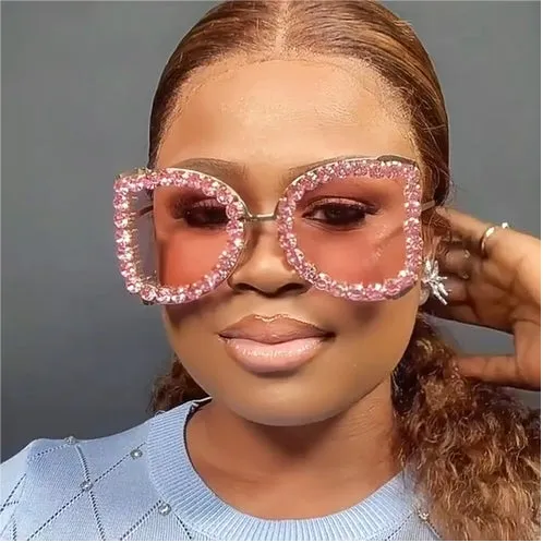 Diamond Large Frame Pearl Sunglasses sold by Onlymaker