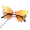 Punk Butterfly Rimless Sunglasses sold by Onlymaker