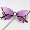 Punk Butterfly Rimless Sunglasses sold by Onlymaker