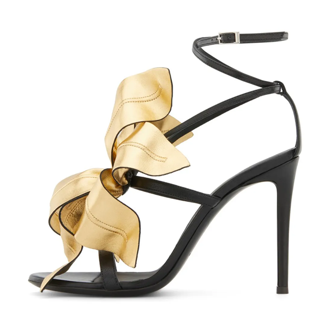 Flower Round Toe Ankle Strap Stiletto Sandals sold by Onlymaker