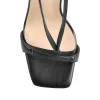 Square Toe Black Strap High Heel Stiletto Sandals sold by Onlymaker