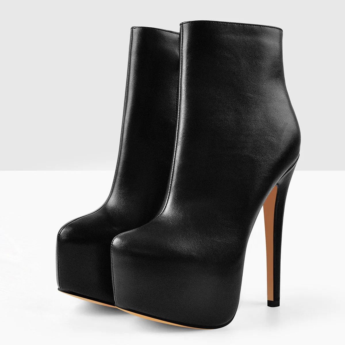 Rounded Toe Platform Stiletto High Heel Ankle Boots sold by Onlymaker product image thumbnail 3