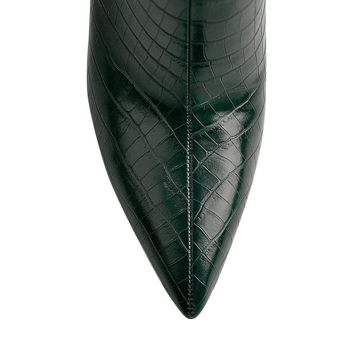 Green Stone Pattern High Heel Mid-Calf Boots sold by Onlymaker product image thumbnail 5
