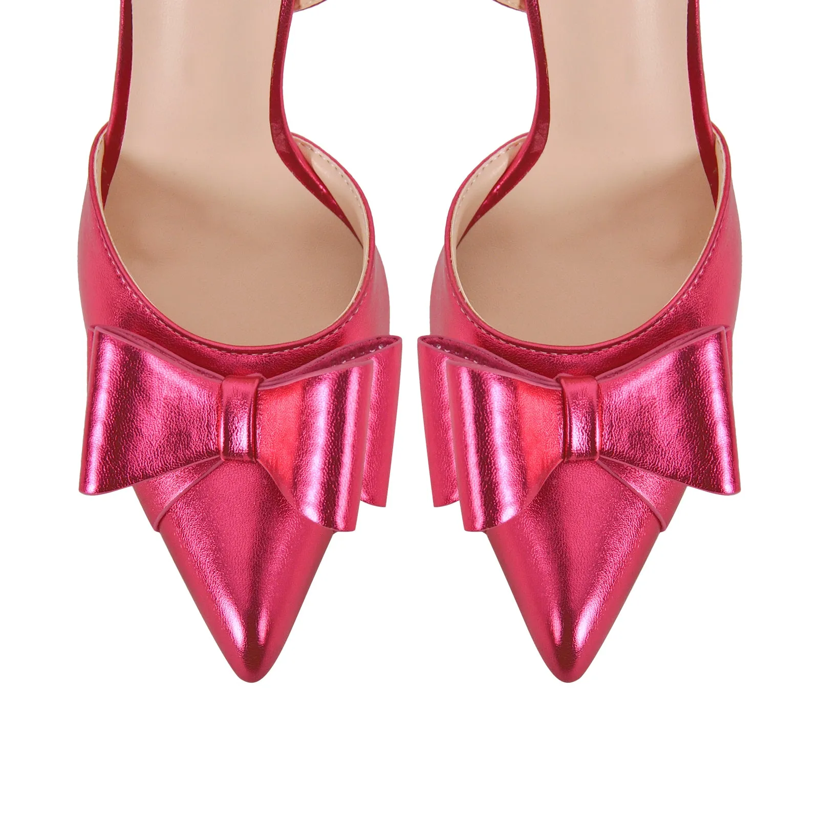 Pointed Toe Stiletto Slingback Bow Pumps sold by Onlymaker product image thumbnail 4