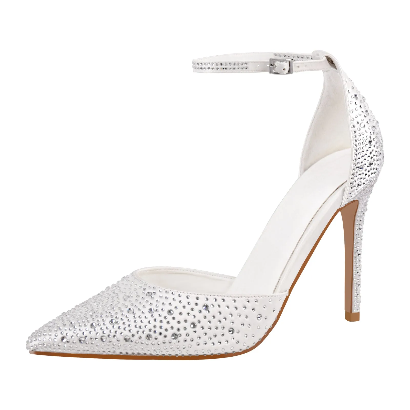 Rhinestone Two-Piece Ankle Strap Stiletto Pumps sold by Onlymaker product image thumbnail 3