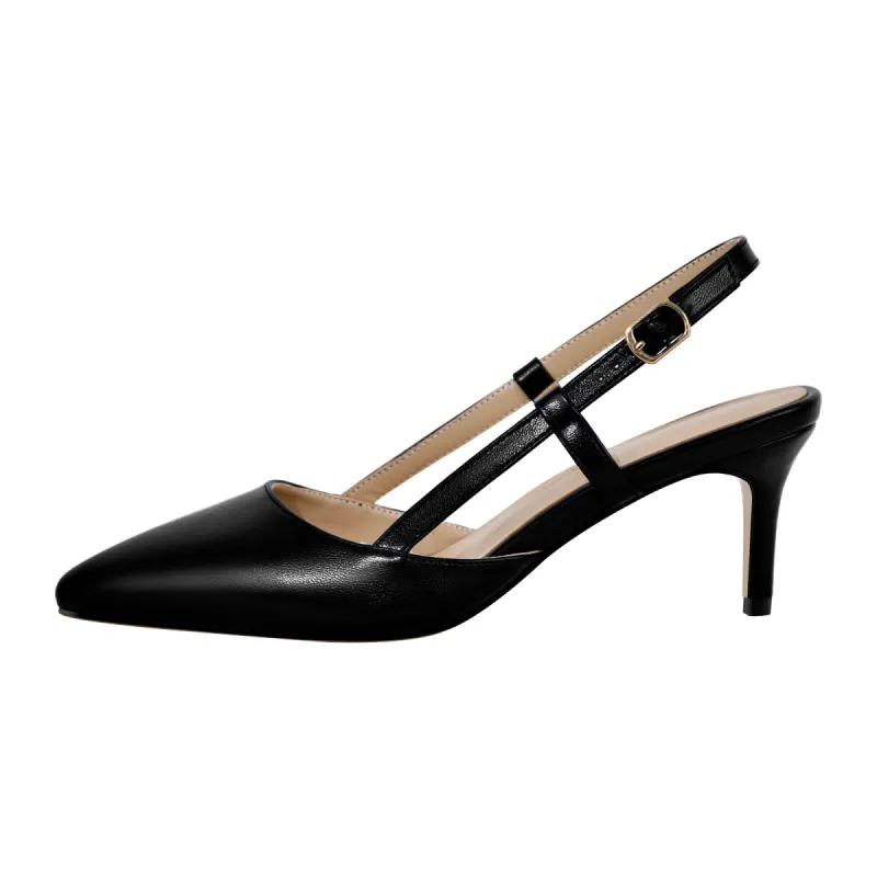 Pointed Toe Kitten Heel Slingback Pumps sold by Onlymaker