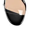 Ankle Clear Strap Transparent Perspex Chunky Heels Sandals sold by Onlymaker