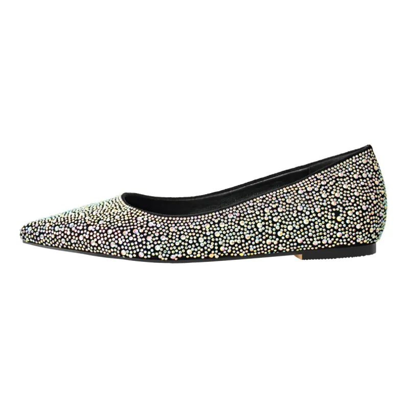 Pointed Toe Rhinestones Flats sold by Onlymaker