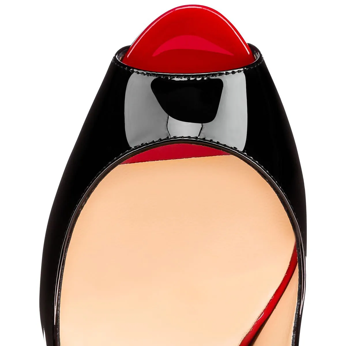 Platform High Heel Peep Toe Black-Red Slingback Sandals sold by Onlymaker product image thumbnail 3