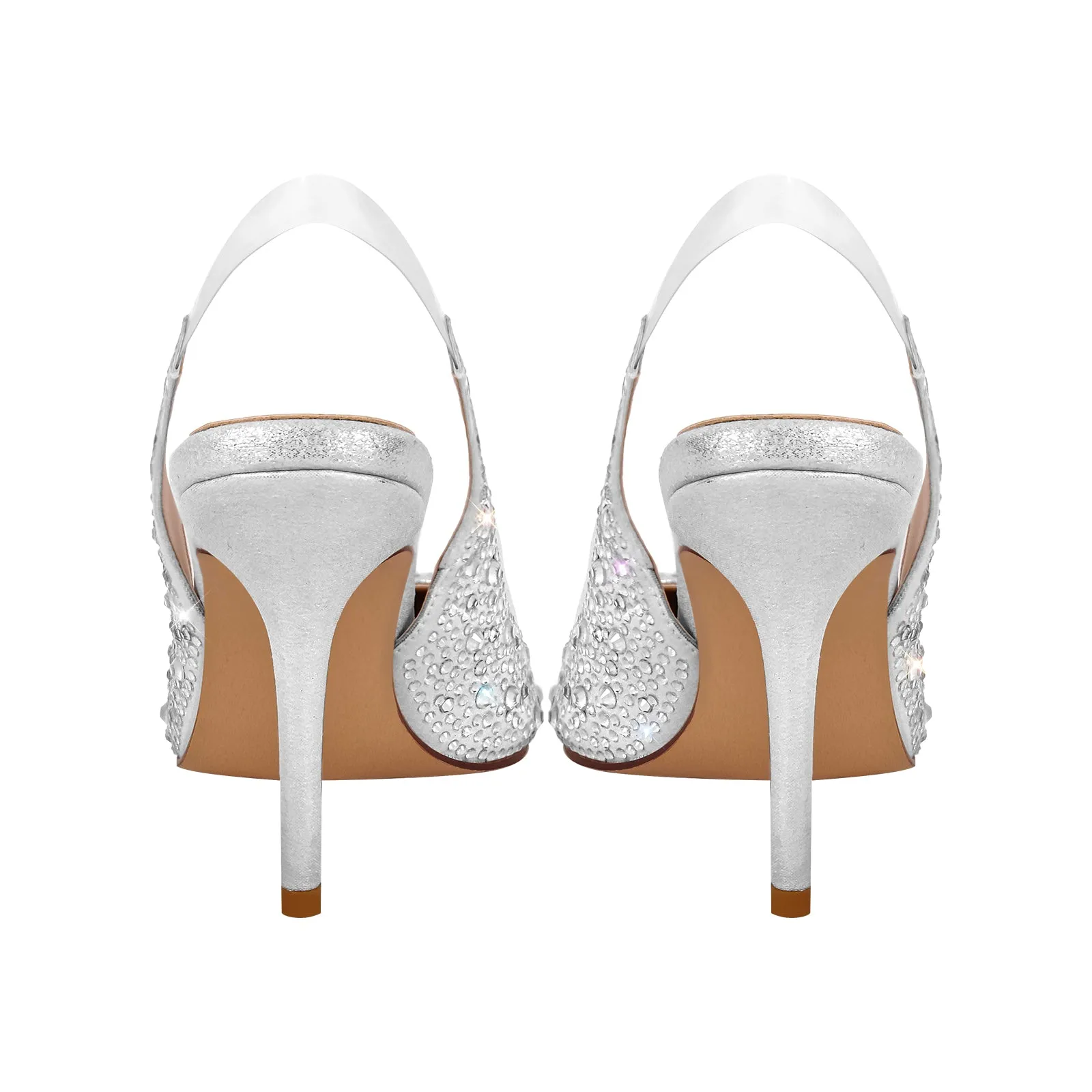 Rhinestone Pointed Toe Slingback High Heel Pumps sold by Onlymaker product image thumbnail 4
