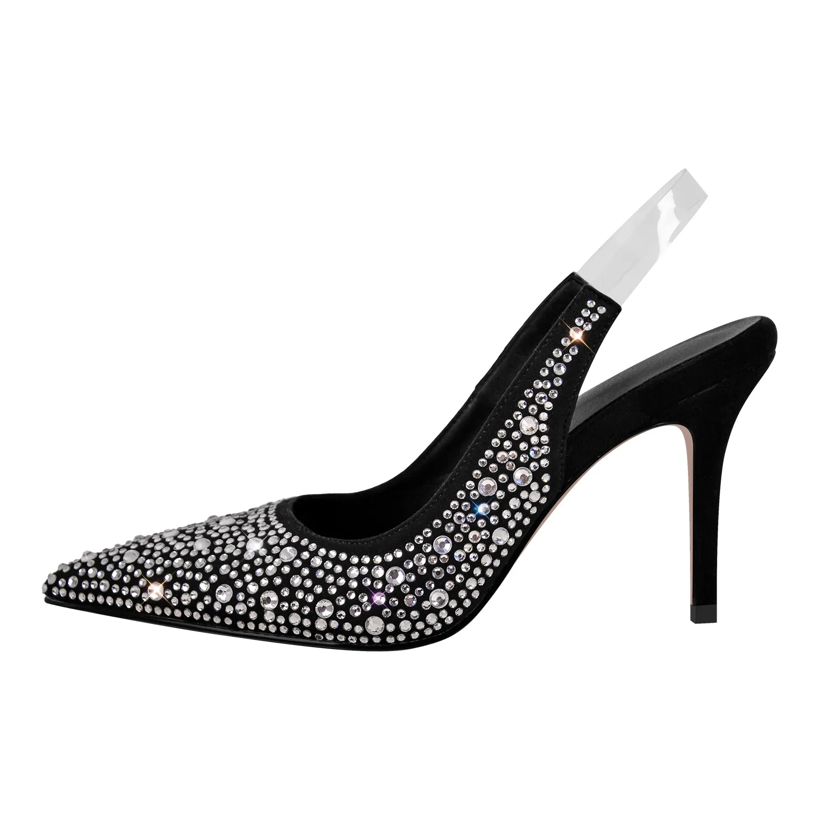 Rhinestone Pointed Toe Slingback High Heel Pumps sold by Onlymaker product image thumbnail 5