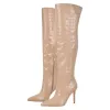 Stone Print Pointed Toe Stiletto Thigh High Boots sold by Onlymaker