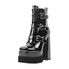 Double Platform Strap Buckle Ankle Boots sold by Onlymaker
