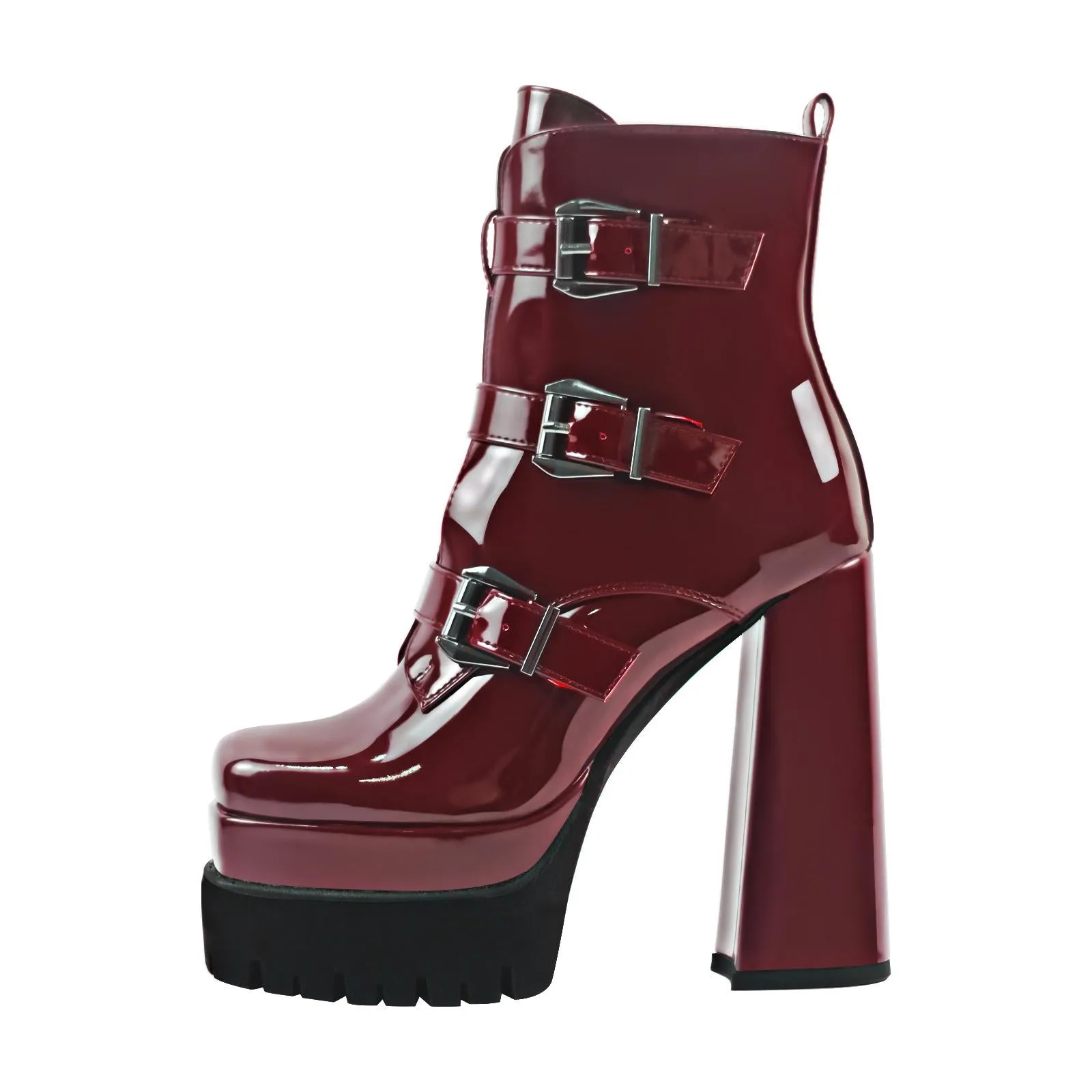 Double Platform Strap Buckle Ankle Boots sold by Onlymaker product image thumbnail 2