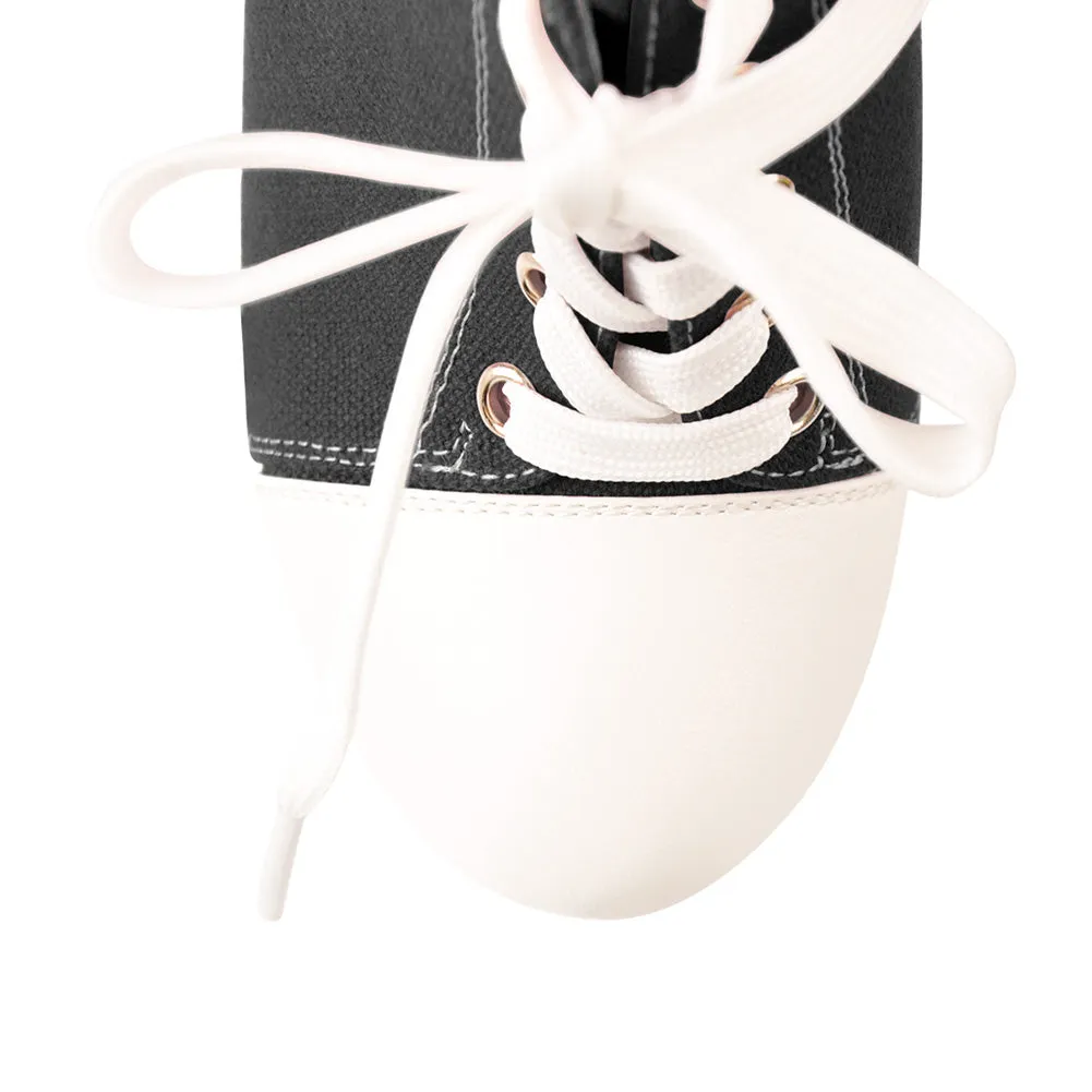 Canvas Sneaker Platform Lace Up High Heel Ankle Boots sold by Onlymaker product image thumbnail 4