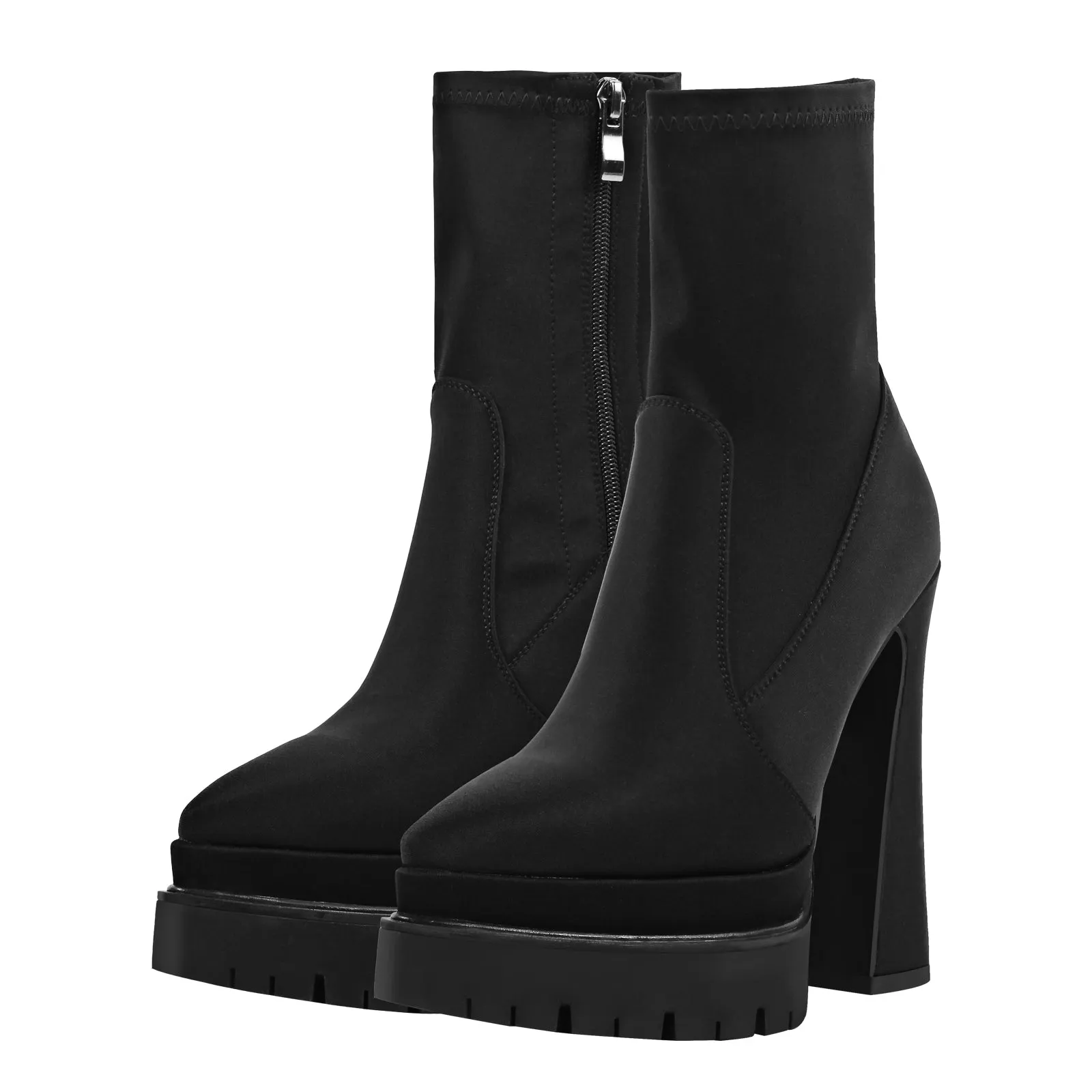 Double Platform Pointed Toe Split Joint Boots sold by Onlymaker product image thumbnail 2