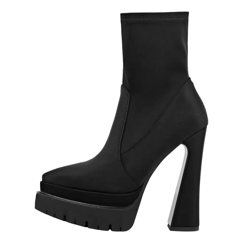 Double Platform Pointed Toe Split Joint Boots sold by Onlymaker