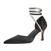 Black Chunky Heel Rhinestones Pumps sold by Onlymaker