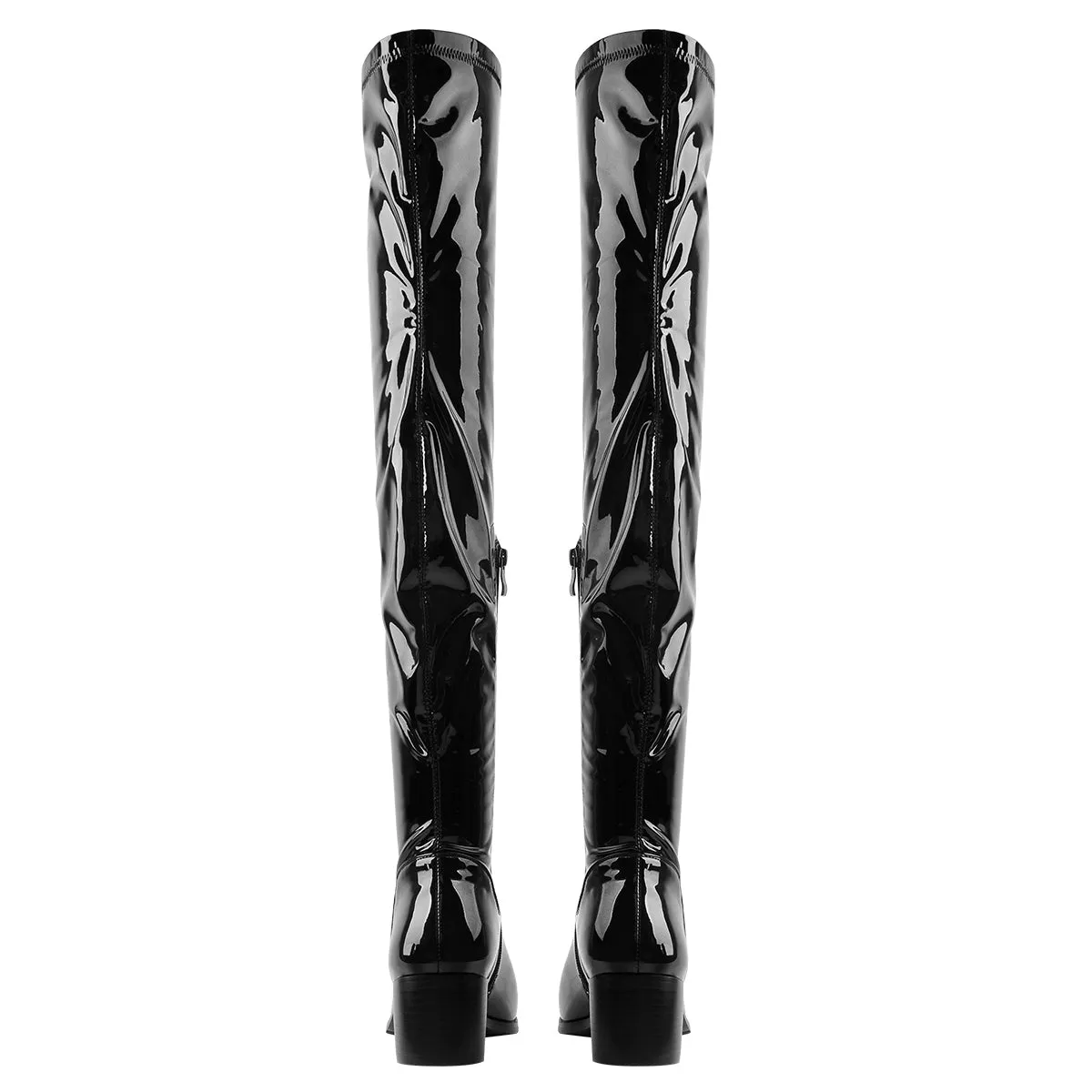 Black Patent Leather Over The Knee Boots sold by Onlymaker product image thumbnail 4