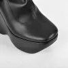 Black Platform Zip Up Mid-Calf Boots sold by Onlymaker
