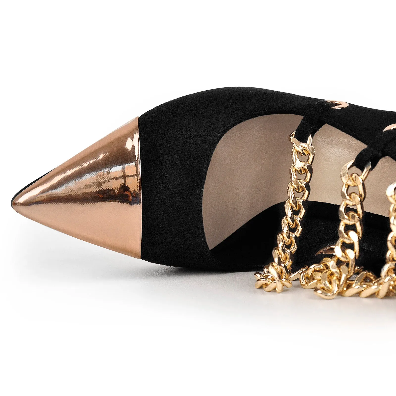 Metal Chain Pointed Toe High Boots sold by Onlymaker product image thumbnail 4