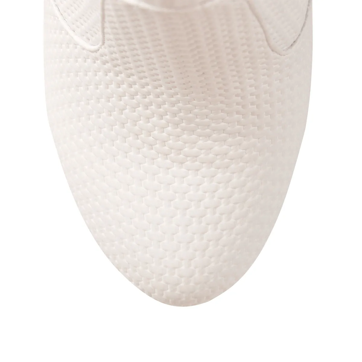 White Fine Weave Pattern Platform Chunky Heel Ankle Boots sold by Onlymaker product image thumbnail 5